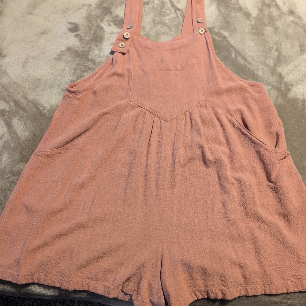 Pink Button Strap Romper - image 1